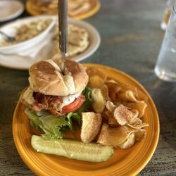 Settler's Table Bakery And Deli - El Paso sandwich! W/house chips