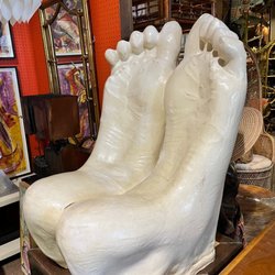 Antique Factory - Look at this wonderfully disgusting foot chair.