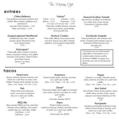 Menu photo 2 Tio's Restaurant Ann Arbor, MI