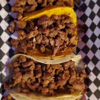 Calitacos Restaurant - 2 Carne on Corn and 2 Carne on Flour - Tacos Near Me - Tolleson, Arizona