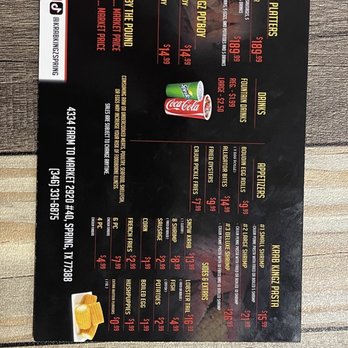 Krab Kingz Seafood - Menu March 2022 - Seafood Near Me - Spring, Texas Krab Kingz Seafood - Menu March 2022 - Seafood Near Me - Spring, Texas
