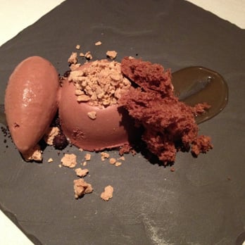 Luce - Valrhona Chocolate Mousse, Butterscotch, Chocolate Sorbet - Wine Bars Near Me - San Francisco, California Luce - Valrhona Chocolate Mousse, Butterscotch, Chocolate Sorbet - Wine Bars Near Me - San Francisco, California
