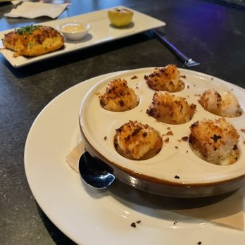 Seasons 52 - Lump Crab and Shrimp-Stuffed Mushrooms - Wine Bars Near Me - Hanover, New Jersey Seasons 52 - Lump Crab and Shrimp-Stuffed Mushrooms - Wine Bars Near Me - Hanover, New Jersey