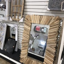 Homegoods - Artistic mirror.  LOVE the wood integration!
