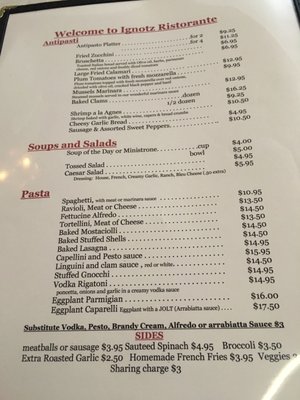 Menu photo 3 Ignotz's Ristorante Chicago, IL Menu photo 3 Ignotz's Ristorante Chicago, IL