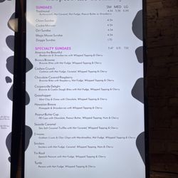 Coopersville Creamery - Menu - Coopersville Creamery