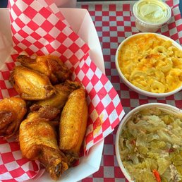Chicken Wings Macaroni Grilled Cabbage Chicken Wings Macaroni Grilled Cabbage