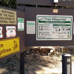 Park your vehicle to claim your campsite, then return here to pay your fee. Failure to pay will be guaranteed drama with a ranger. Park your vehicle to claim your campsite, then return here to pay your fee. Failure to pay will be guaranteed drama with a ranger.