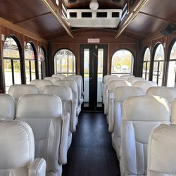 Newport Travel Trolley Tours - Very comfy seats. We were the first on.