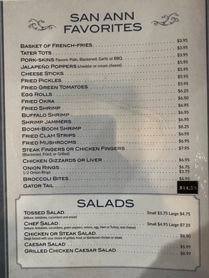 Menu photo 8 San Antonio Restaurant San Antonio, FL