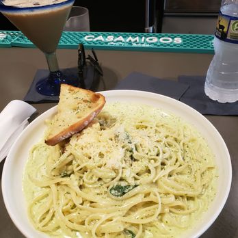 The Highlands - Pesto shrimp pasta!  So delicious - Coffee & Tea Near Me - Washington, DC, District of Columbia