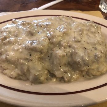 French King Restaurant and Motel - Sausage gravy and biscuits $10 - American Near Me - Erving, Massachusetts