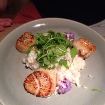 Celadon - The shrimp dish which we substituted in scallops. Yummy risotto! - Seafood Near Me - Napa, California