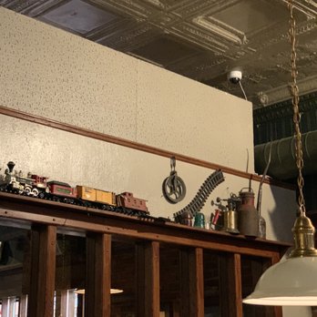Palace Cafe - a model train on the ceiling - Breakfast & Brunch Near Me - Ellensburg, Washington Palace Cafe - a model train on the ceiling - Breakfast & Brunch Near Me - Ellensburg, Washington
