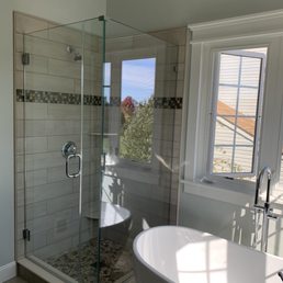 Shower glass install