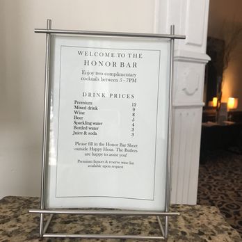 The Mansion On Delaware Avenue - Honor bar menu - Hotels Near Me - Buffalo, New York The Mansion On Delaware Avenue - Honor bar menu - Hotels Near Me - Buffalo, New York