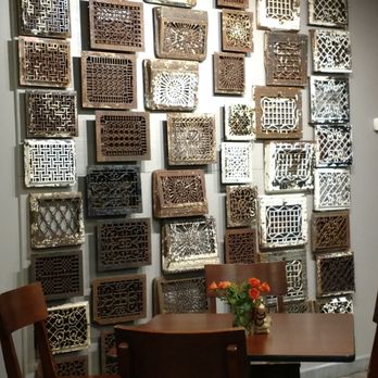 Loved The Decor And The Upcycling Of Floor Registers Used As Art