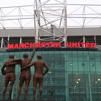 Old Trafford Stadium - Sir Bobby Charlton, Denis Law & George Best look on as Sir Matt Busby precides over Old Trafford. - Stadiums & Arenas Near Me - Stretford, XGM