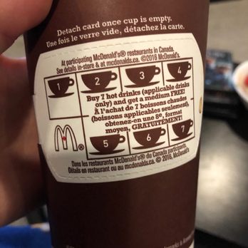 McDonald's - Free coffee after seven cups - Fast Food Near Me - Edmonton, Alberta