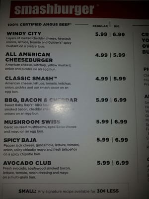 Menu photo 5 Smashburger Oak Lawn, IL