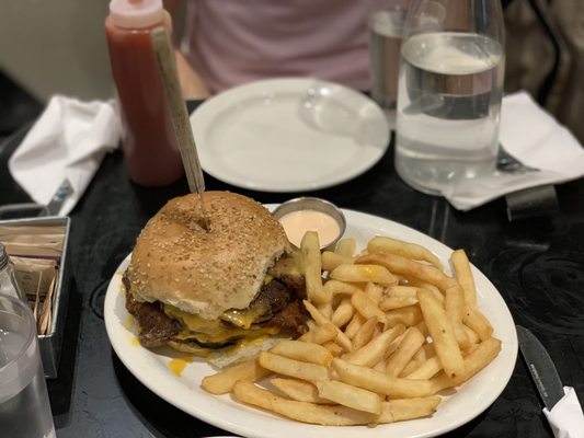 Photo of Champs Diner - Brooklyn, NY, US. Double Trouble Burger