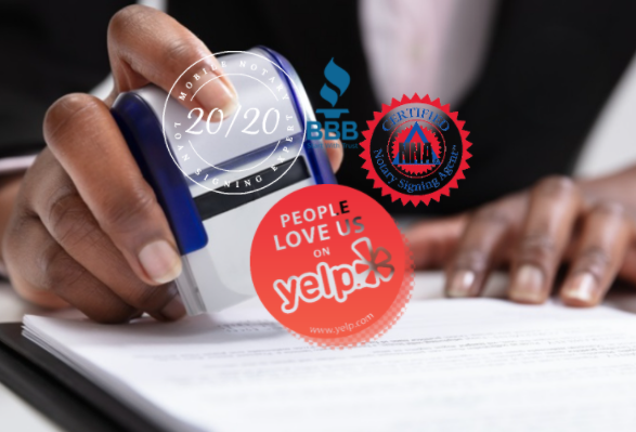 Loan Signings & Modifications - When we come to you, 24/7 availability with advance notice! Discounts for Military, Veterans, Students & Seniors! Customer Always 1st! 📃🔏
 
20/20 Services
Exceeding Your Expectations
20/20 Services has earned its positive reputation by providing truly exceptional service to each of our customers. We understand that your needs can change last minute, and we’re ready to adapt our services quickly to ensure your success.
 
Here at 20/20 Services we understand your needs can be urgent therefore our services are provided 24/7 365 days. Have questions or concerns? Give us a call to discuss.
Mobile Notary Public
Frequently utilized by most of our customers, 20/20 Services provides notarization services within the entire San Francisco Bay Area. This service has been essential for our clients especially with documents that need to be notarized immediately. 
 
Here at 20/20 Services we offer and provide 24/7 availability with advance notice and will often handle last minute requests.
 
As a mobile notary (travel notary), we come to you where it’s convenient for you: home, office, coffee shops, hospitals, rehabilitation centers, and more. This enables you to get your documents notarized promptly at your convenience. Let us take the stress out of notarization.
 
When it comes to all of our services, you can count on us to take care of your every need. We pride ourselves on our exceptional customer service, and guarantee you’ll love working with our team. Let us know how we can assist you today.