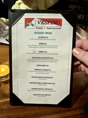 Menu photo 1 Vespino Pizza Restaurant Fairfield, CT Menu photo 1 Vespino Pizza Restaurant Fairfield, CT