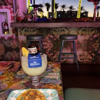 Cantina Tequila - Snack (potato taco - delicious) and Key lime cadillac margarita - Mexican Near Me - Henderson, Nevada Cantina Tequila - Snack (potato taco - delicious) and Key lime cadillac margarita - Mexican Near Me - Henderson, Nevada