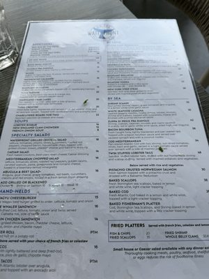 Menu photo 1 On the Waterfront Restaurant & Bar New London, CT Menu photo 1 On the Waterfront Restaurant & Bar New London, CT