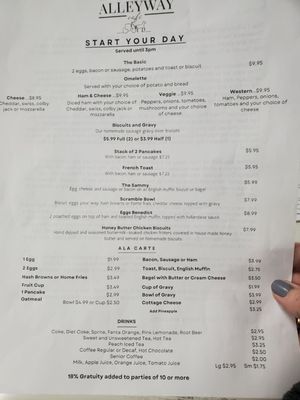 Menu photo 2 Alleyway Cafe Germantown, OH