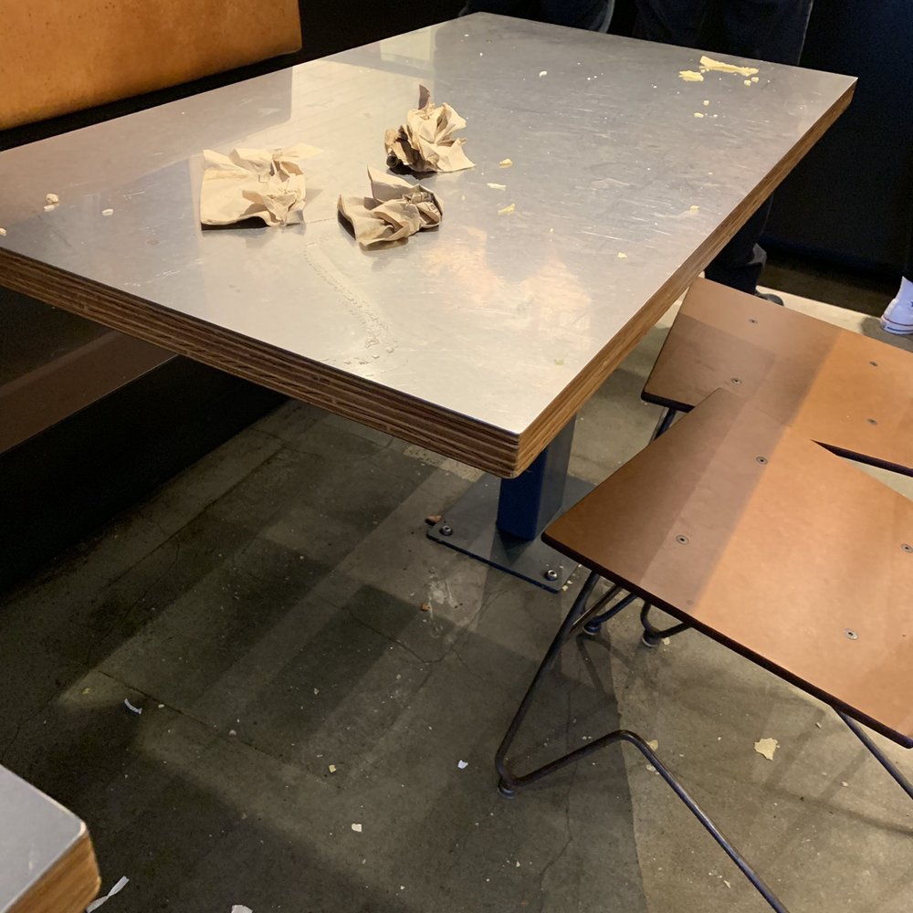 Chipotle Mexican Grill - We ended up having to clean/wipe down a filthy table ourselves after waiting for an employee to come. They never came - Mexican Near Me - Methuen, Massachusetts