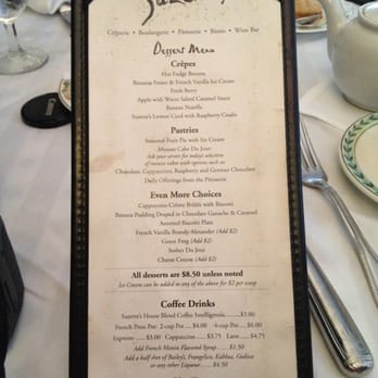 Suzette's Creperie - Dessert menu - French Near Me - Wheaton, Illinois