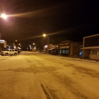 Club Vega - a snowy street at night - Pubs Near Me - Kimball, South Dakota