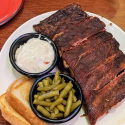 RibCrib BBQ - Slab of Ribs, Mashed Potatoes & Green Beans
