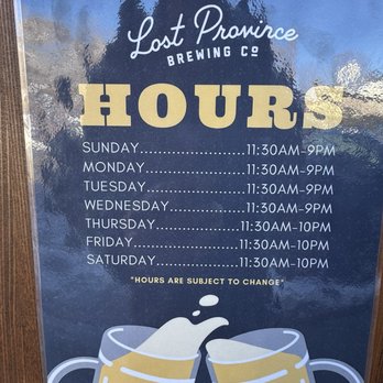 Lost Province Brewing - Operating hours - Pizza Near Me - Boone, North Carolina