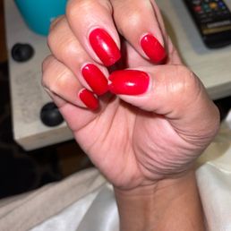 Cracking on thumb, index, and middle fingers within two days of getting them done. Cracking on thumb, index, and middle fingers within two days of getting them done.