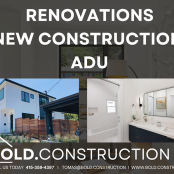BOLD Construction - ADU, renovations, new construction. Local licensed general contractor with 15 years of experience. - General Contractors Near Me BOLD Construction - ADU, renovations, new construction. Local licensed general contractor with 15 years of experience. - General Contractors Near Me