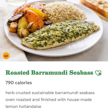 Urban Plates - Roasted Barramundi Seabass Organic Potatoes W. No Gravy. with Roasted Brussels Sprouts. - New American Near Me - La Jolla, California