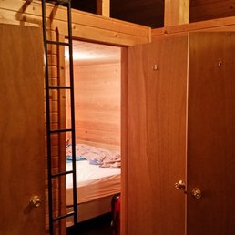 Inside the cabin.
