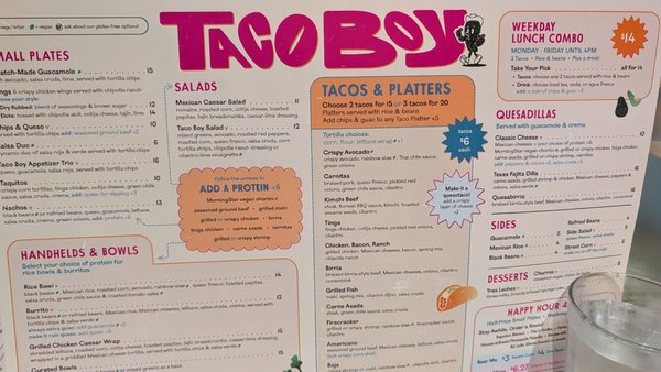 Menu photo 1 Taco Boy - Charleston Charleston, SC