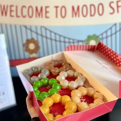 Mochi Donuts - Chocolate, cookies & cream, glazed, lillikoi, pandan, black sesame ($3 each)