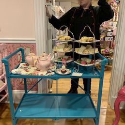 The tea cart.