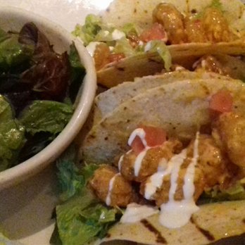 Bonefish Grill - Bang Bang Shrimp Tacos and house salad - Seafood Near Me - Longwood, Florida