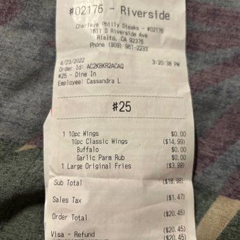 Charleys Cheesesteaks - Cheesesteaks Near Me - Rialto, California