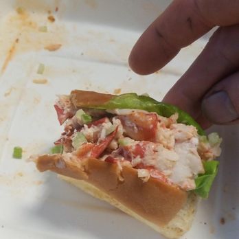 Civil Libation - Lobster roll i couldn't wait for pic had to start eating very good fresh tasty and alot of lobster meat - New American Near Me - Virginia Beach, Virginia