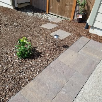 HighLandScape - Installed pavers and plants along driveway - Landscaping Near Me HighLandScape - Installed pavers and plants along driveway - Landscaping Near Me