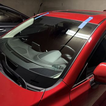 Urbano Glass - After (with tape in place for first 24 hours to ensure nothing slips while adhesive sets up) - Windshield Installation & Repair Near Me Urbano Glass - After (with tape in place for first 24 hours to ensure nothing slips while adhesive sets up) - Windshield Installation & Repair Near Me