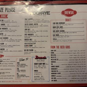 Rock&Rye - Menu - Lounges Near Me - Boston, Massachusetts Rock&Rye - Menu - Lounges Near Me - Boston, Massachusetts
