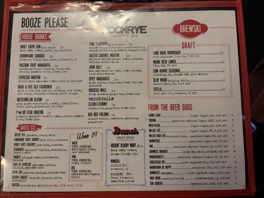 Menu photo 2 Rock&Rye Boston, MA Menu photo 2 Rock&Rye Boston, MA