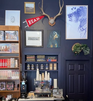 Between the Covers Bookstore and Bruno Cafe by null